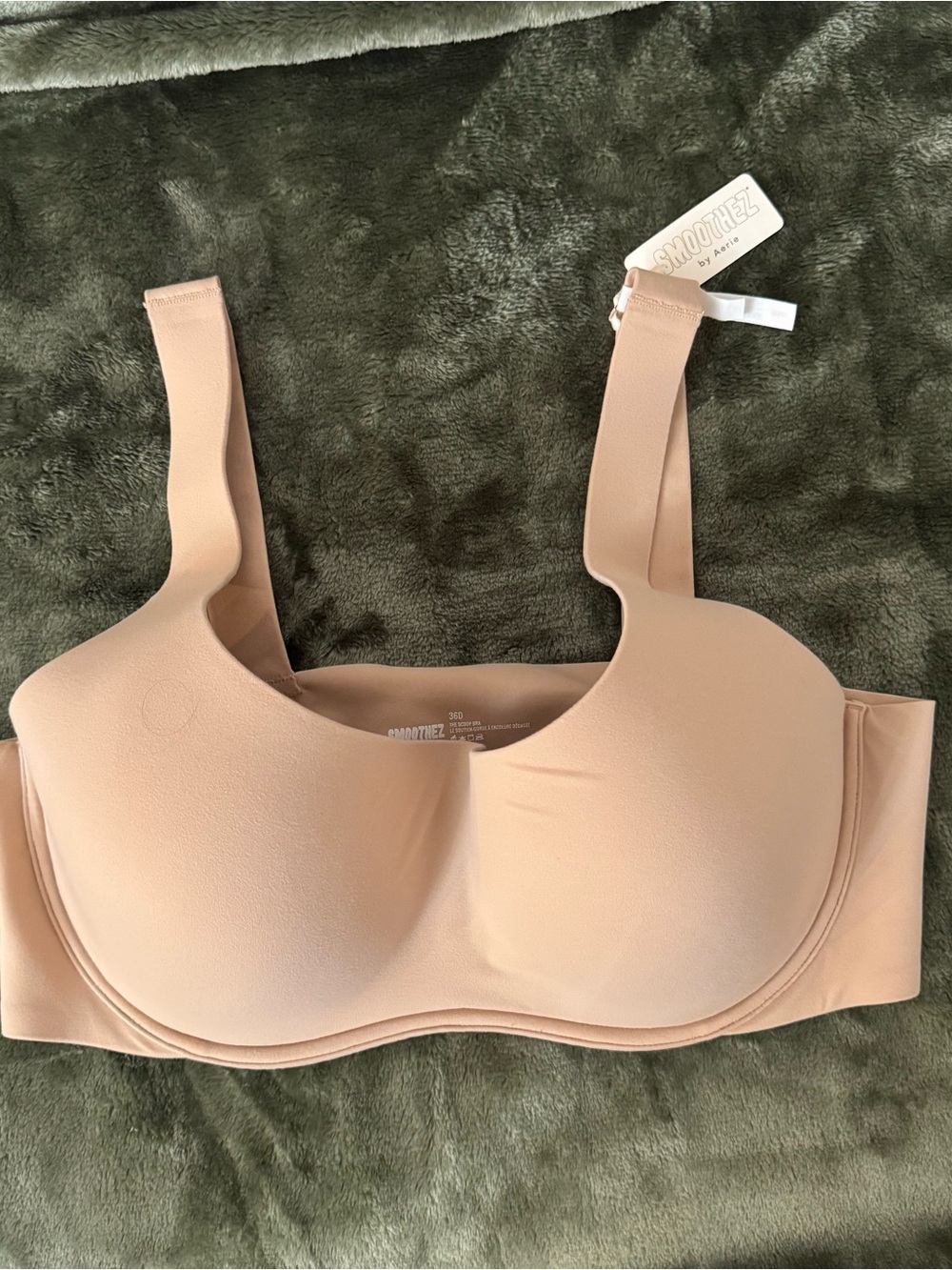 aerie SMOOTHEZ The Scoop Lightly Lined Bra - Nude